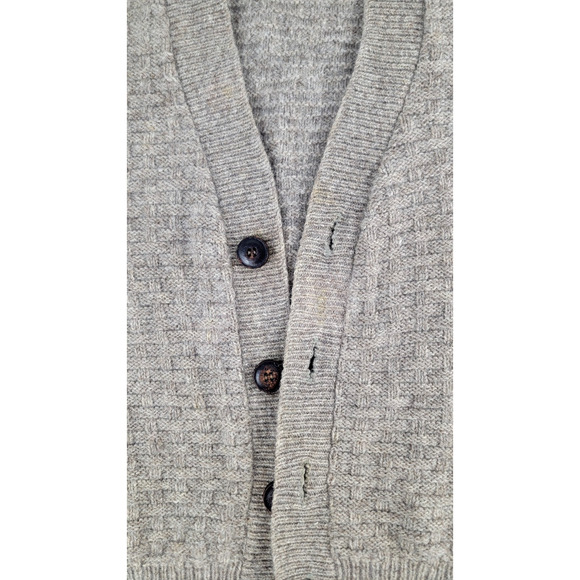 Vintage Orvis 100% Wool Sweater Vest Men's L Made in USA Beige Knit 80s 90s - Picture 4 of 10